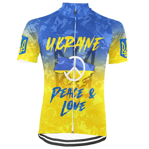 Customized Ukraine Men's Cycling Jersey Short Sleeve