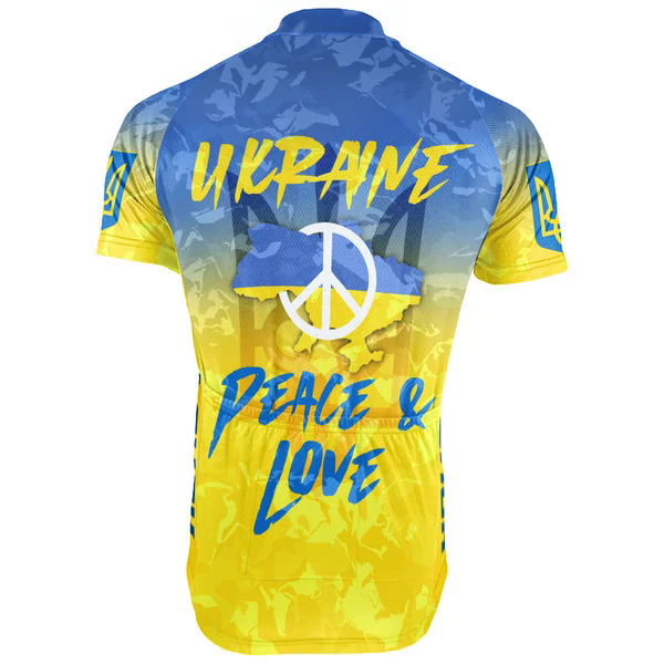 Customized Ukraine Men's Cycling Jersey Short Sleeve