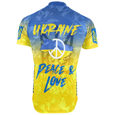 Customized Ukraine Men's Cycling Jersey Short Sleeve