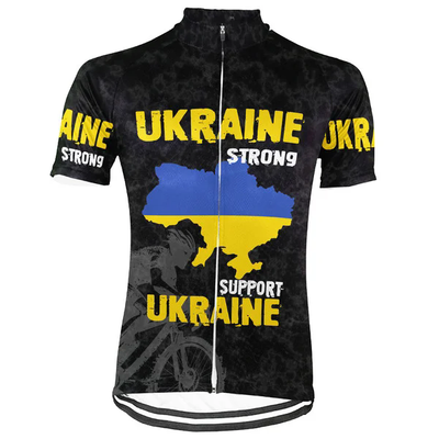 Customized Ukraine Men's Cycling Jersey Short Sleeve