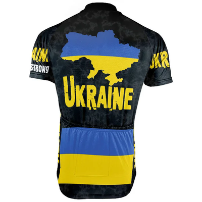 Customized Ukraine Men's Cycling Jersey Short Sleeve