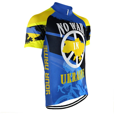 Customized Ukraine Men's Cycling Jersey Short Sleeve