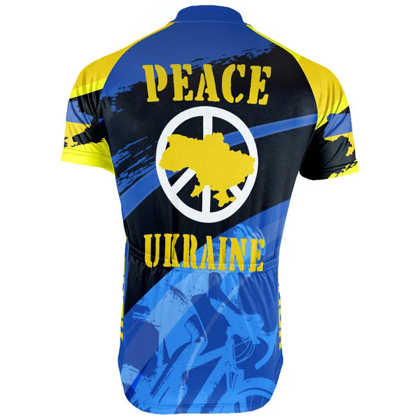 Customized Ukraine Men's Cycling Jersey Short Sleeve