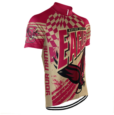 Customized Boston College Eagles Men's Cycling Jersey Short Sleeve