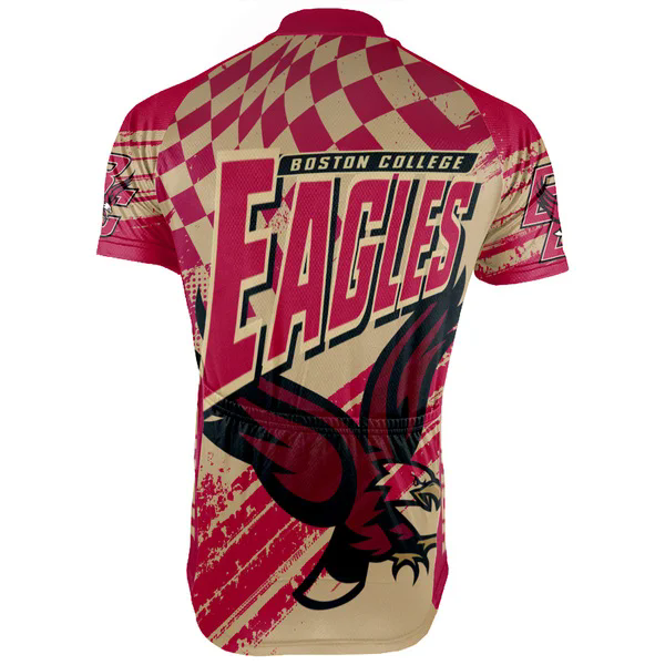 Customized Boston College Eagles Men's Cycling Jersey Short Sleeve