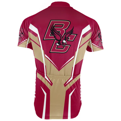 Customized Boston College Eagles Men's Cycling Jersey Short Sleeve