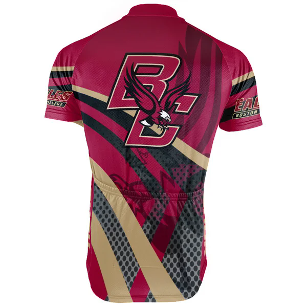 Customized Boston College Eagles Men's Cycling Jersey Short Sleeve