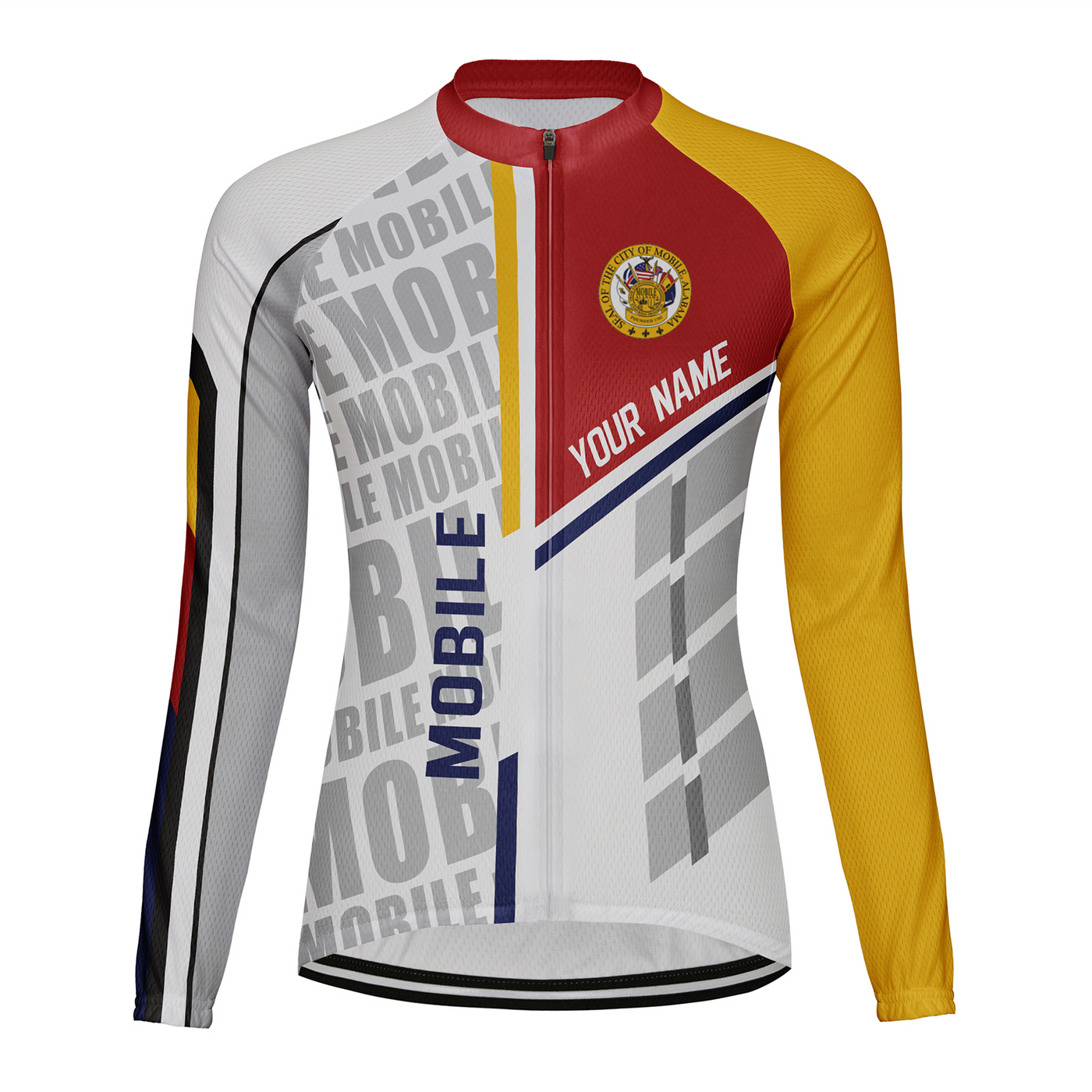 Customized Mobile Women's Cycling Jersey Long Sleeve