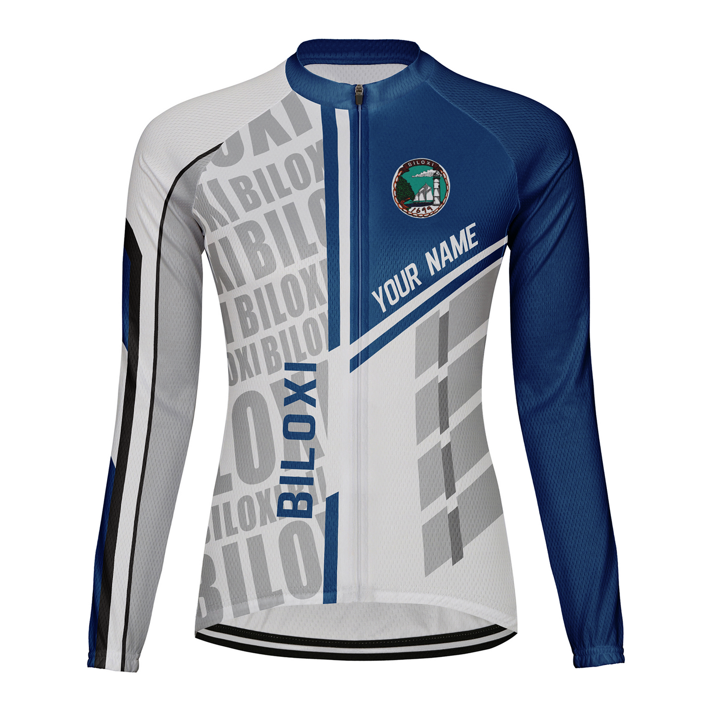 Customized Biloxi Women's Cycling Jersey Long Sleeve