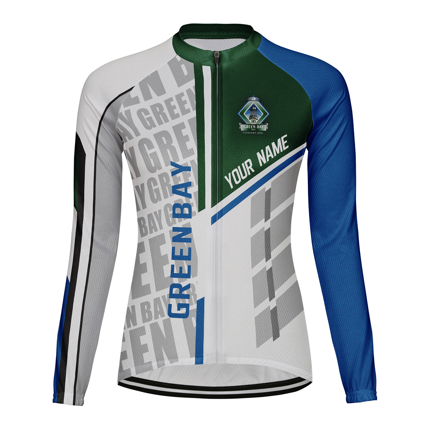 Customized Green Bay Women's Cycling Jersey Long Sleeve