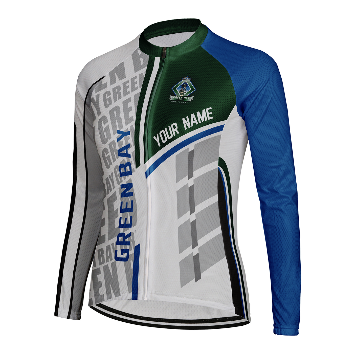 Customized Green Bay Women's Cycling Jersey Long Sleeve