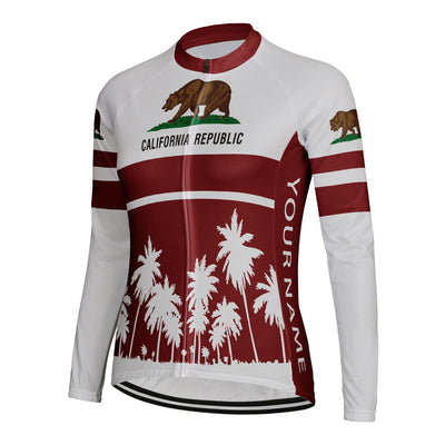 Customized California Women's Cycling Jersey Long Sleeve