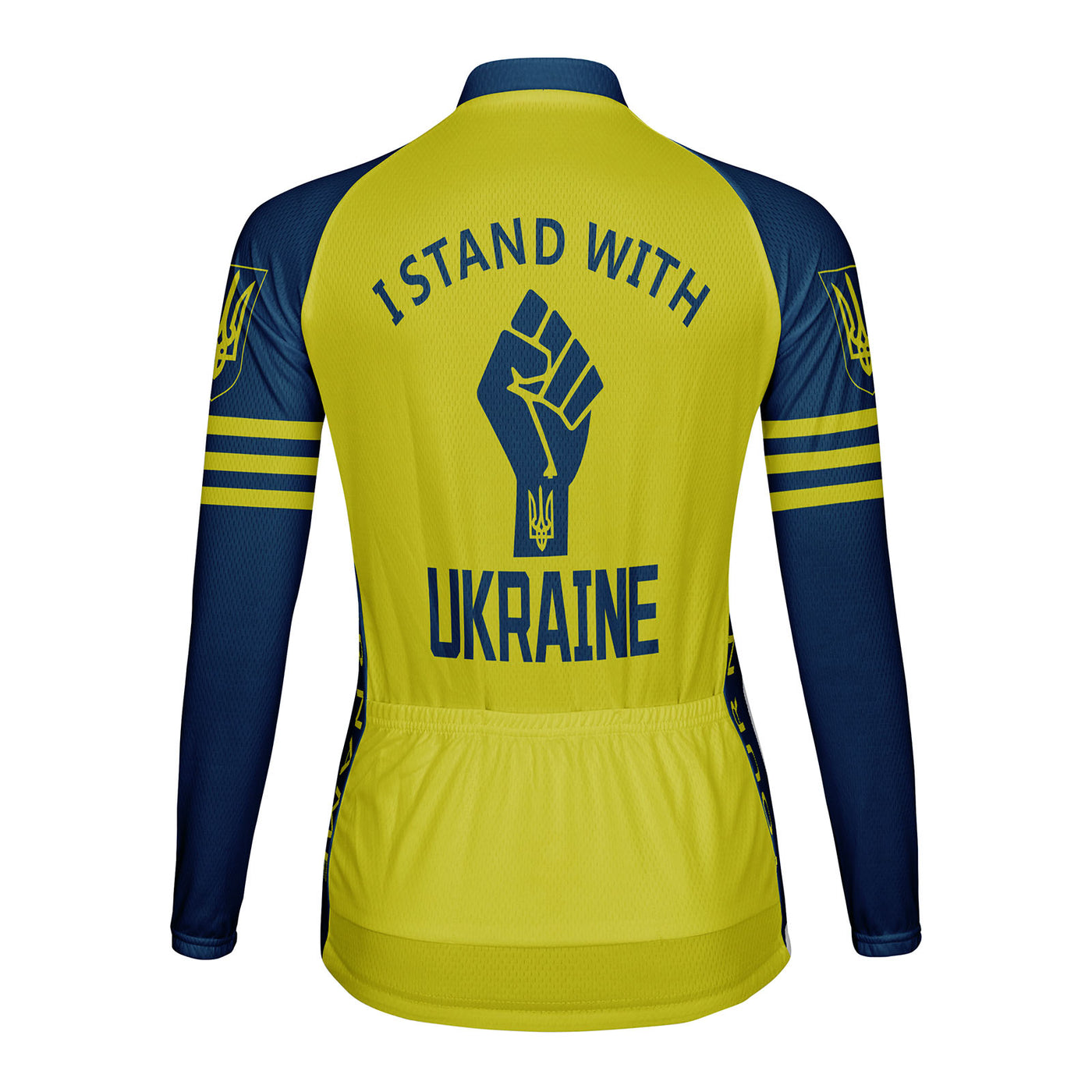 Customized I Stand with Women's Thermal Fleece Cycling Jersey Long Sleeve