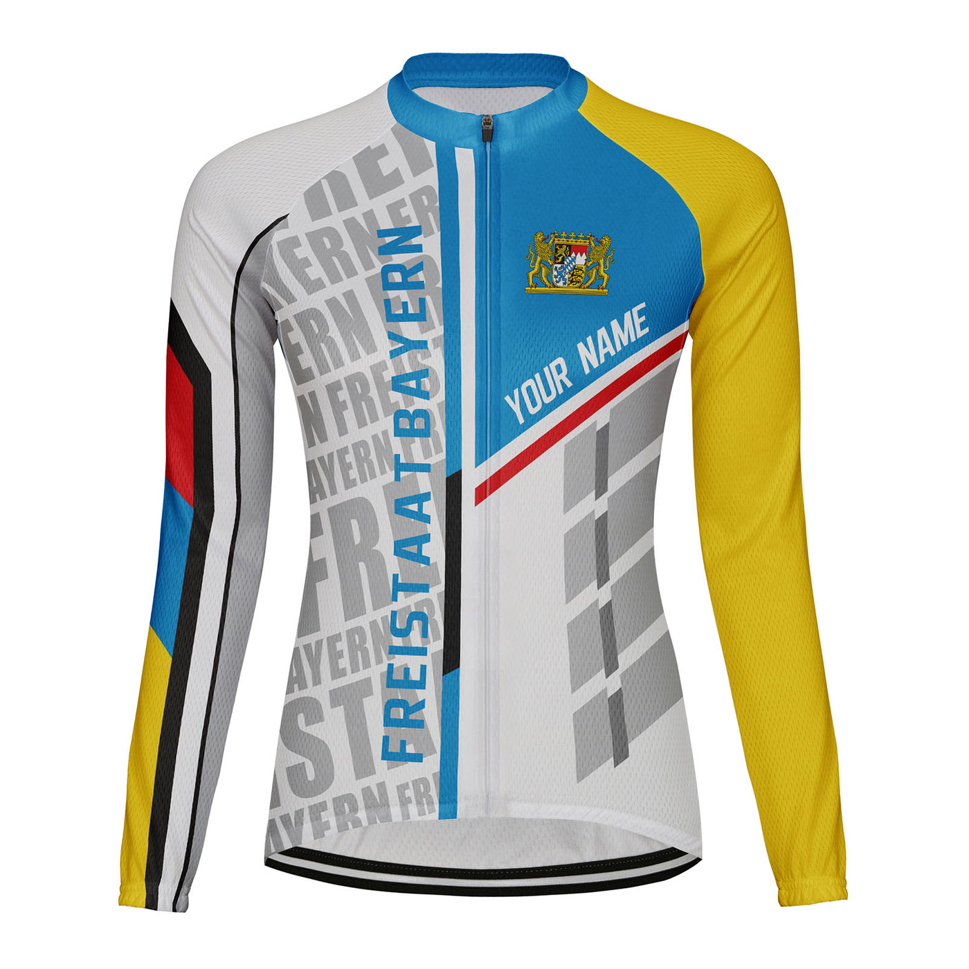 Personalized Freistaat Bayern Women's Winter Thermal Fleece Cycling Jersey Long Sleeve