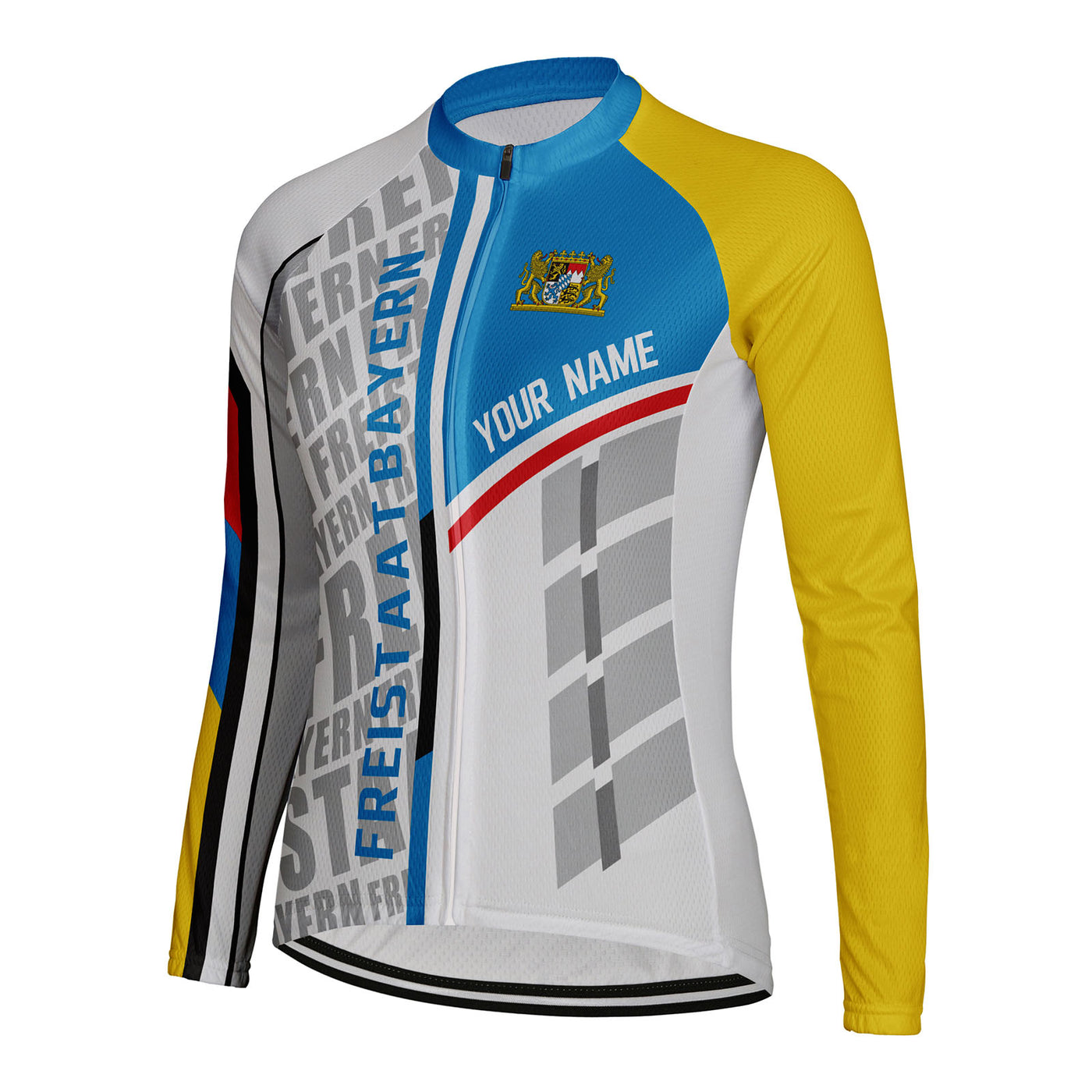 Personalized Freistaat Bayern Women's Winter Thermal Fleece Cycling Jersey Long Sleeve