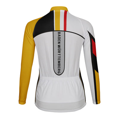 Personalized Baden Württemberg Women's Winter Thermal Fleece Cycling Jersey Long Sleeve