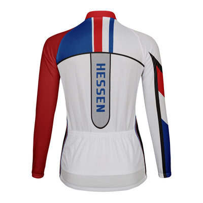 Personalized Hessen Women's Winter Thermal Fleece Cycling Jersey Long Sleeve