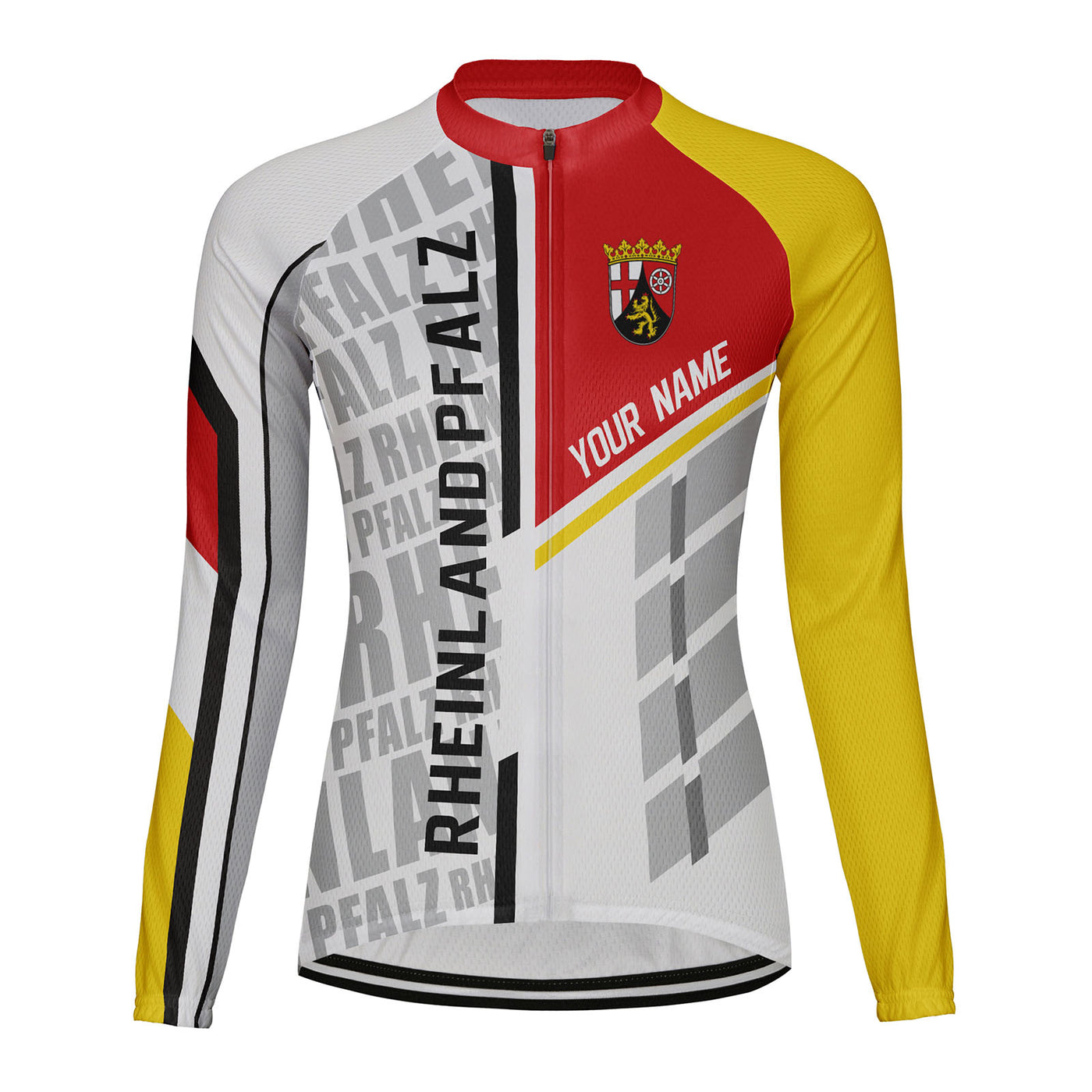 Personalized Rheinland Pfalz Women's Winter Thermal Fleece Cycling Jersey Long Sleeve