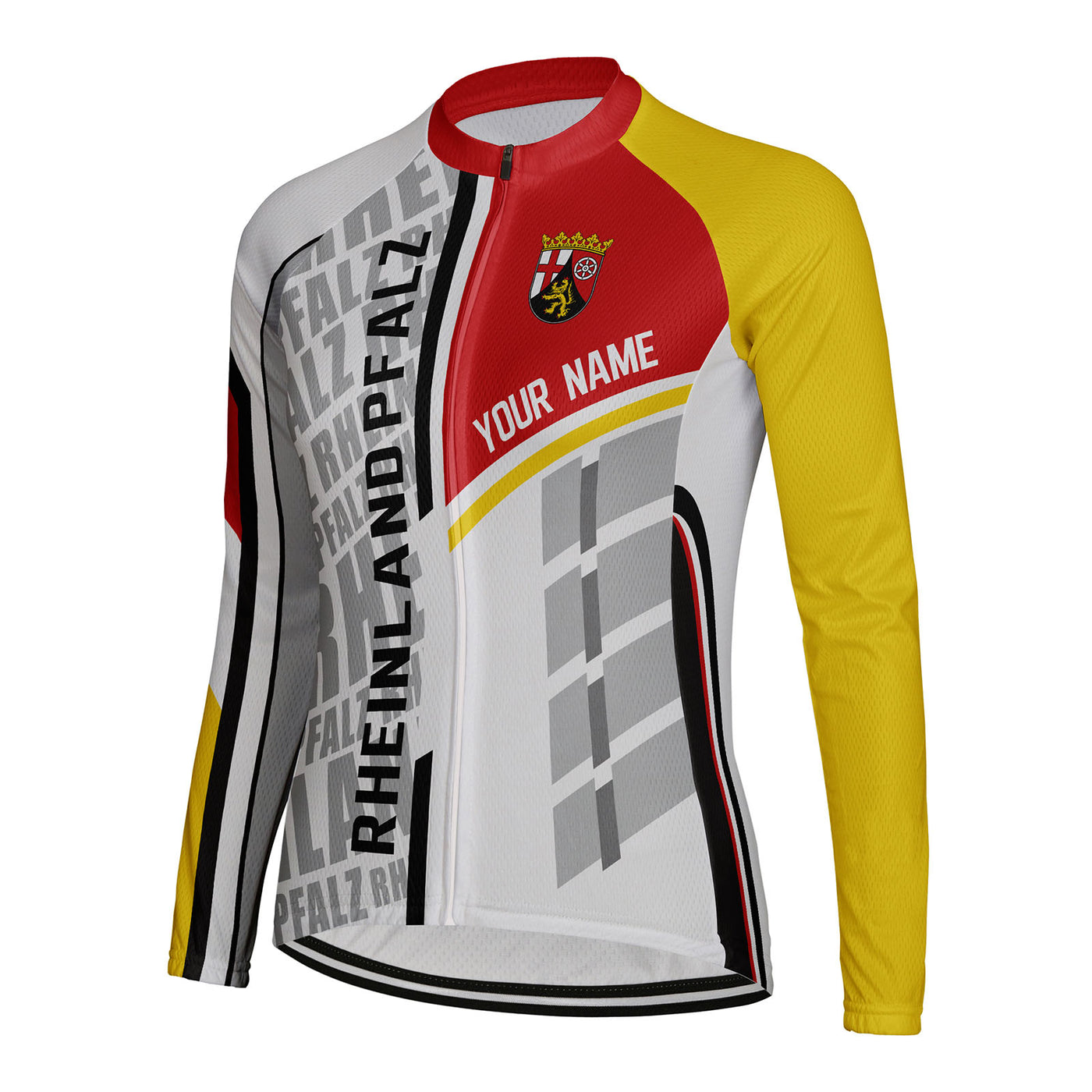 Personalized Rheinland Pfalz Women's Winter Thermal Fleece Cycling Jersey Long Sleeve