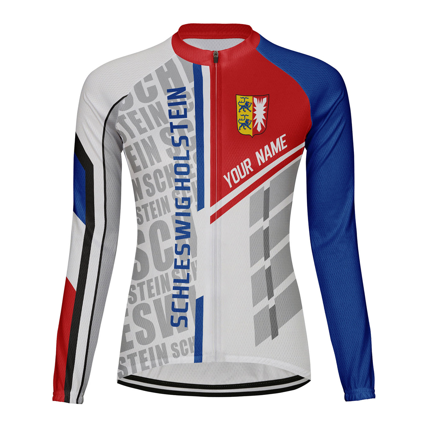 Personalized Schleswig Holstein Women's Winter Thermal Fleece Cycling Jersey Long Sleeve