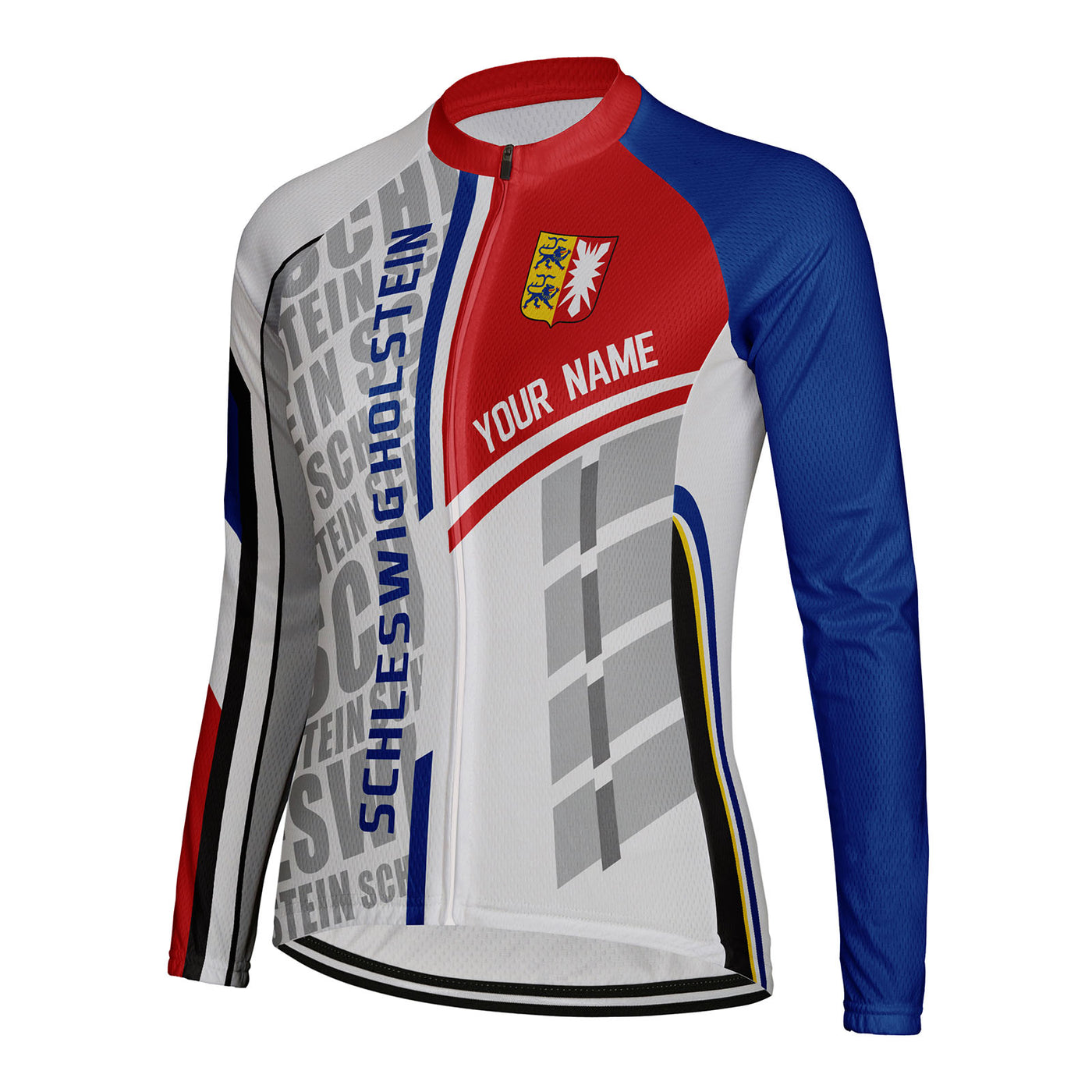 Personalized Schleswig Holstein Women's Winter Thermal Fleece Cycling Jersey Long Sleeve