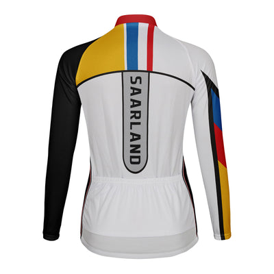 Personalized Saarland Women's Winter Thermal Fleece Cycling Jersey Long Sleeve