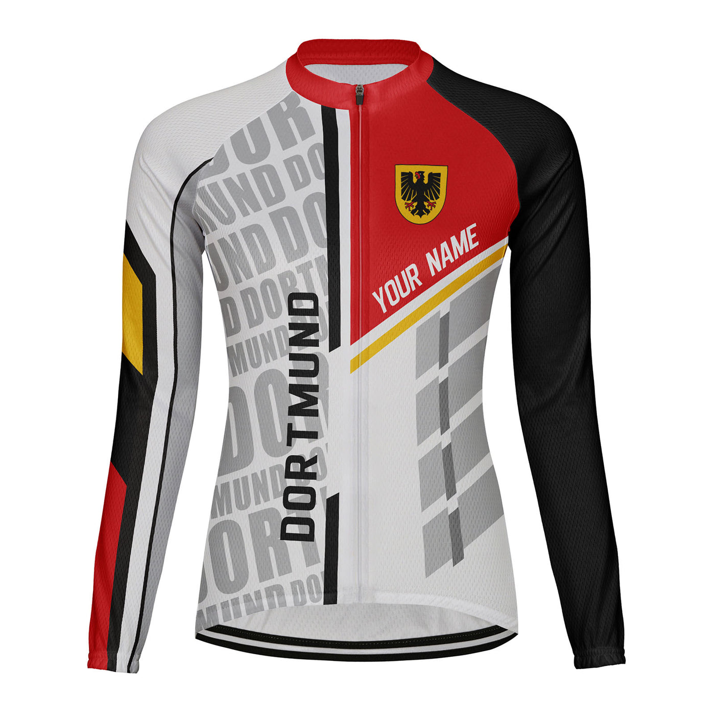 Personalized Dortmund Women's Winter Thermal Fleece Cycling Jersey Long Sleeve