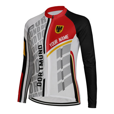 Personalized Dortmund Women's Winter Thermal Fleece Cycling Jersey Long Sleeve