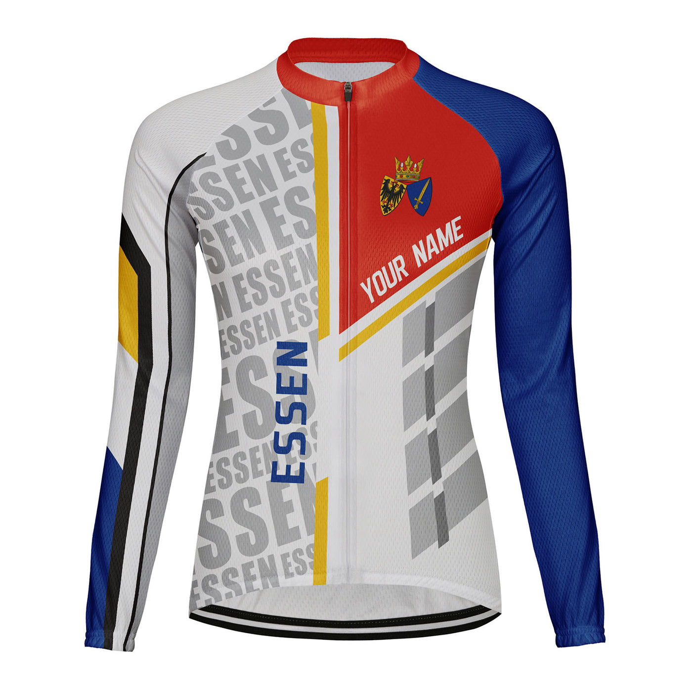 Personalized Essen Women's Winter Thermal Fleece Cycling Jersey Long Sleeve