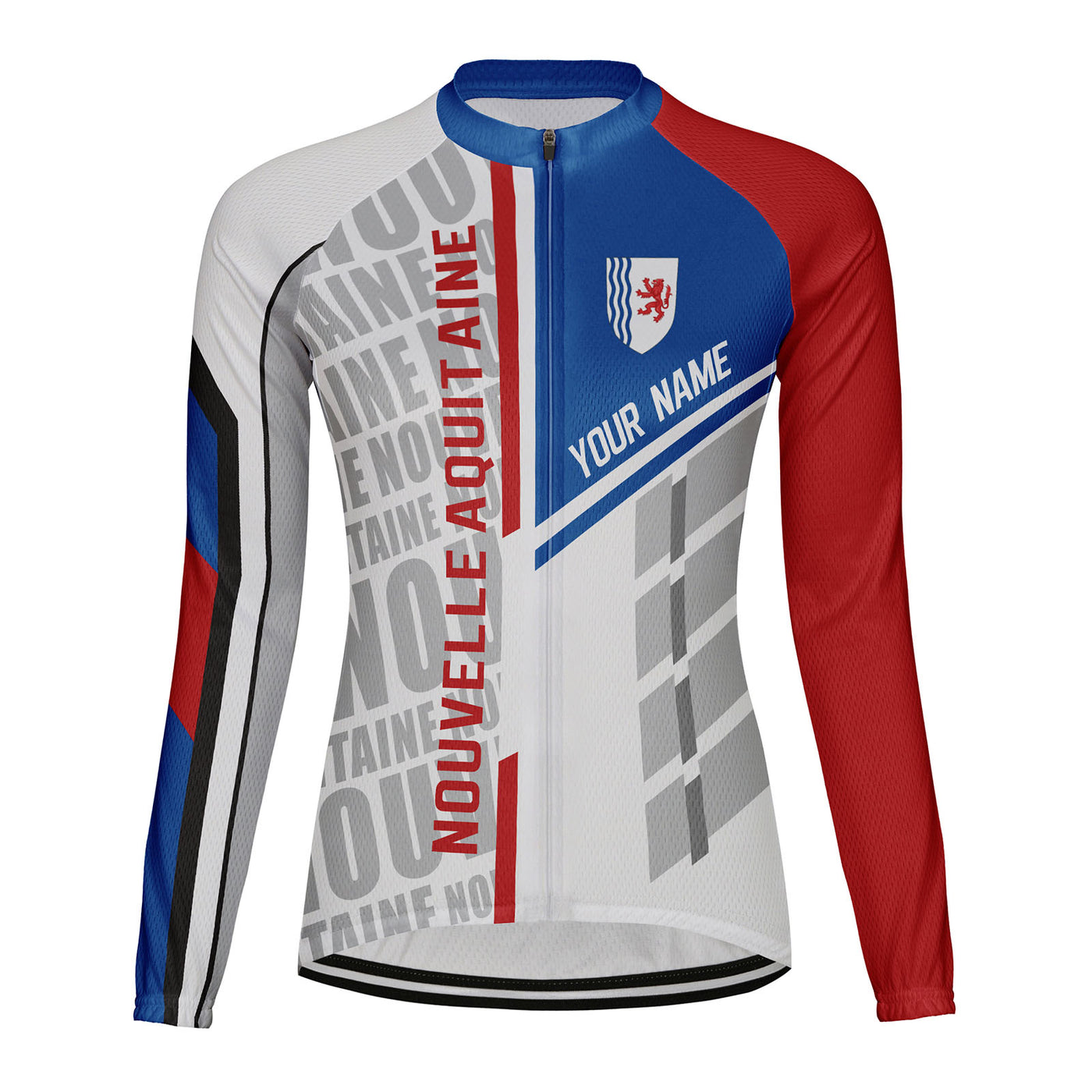 Personalize Nouvelle Aquitaine Women's Cycling Jersey Long Sleeve
