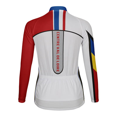 Personalized Centre Val de Loire Women's Winter Thermal Fleece Cycling Jersey Long Sleeve