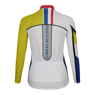 Personalized Hauts de France Women's Winter Thermal Fleece Cycling Jersey Long Sleeve