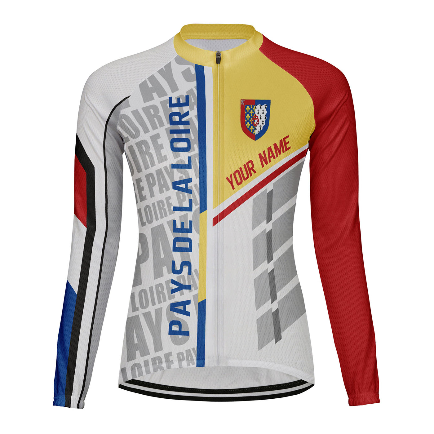 Personalized Pays de la Loire Women's Winter Thermal Fleece Cycling Jersey Long Sleeve