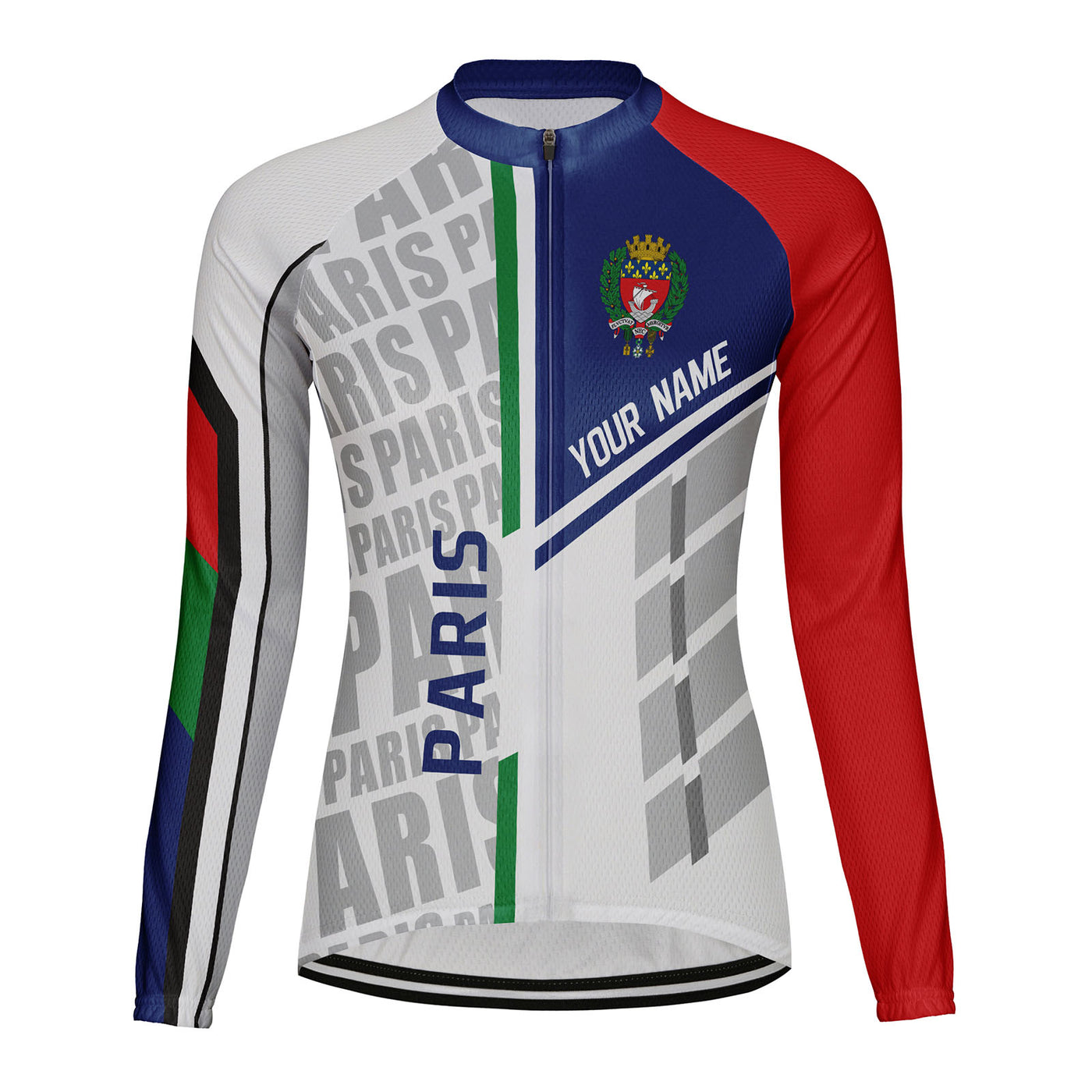 Personalize Paris Women's Cycling Jersey Long Sleeve