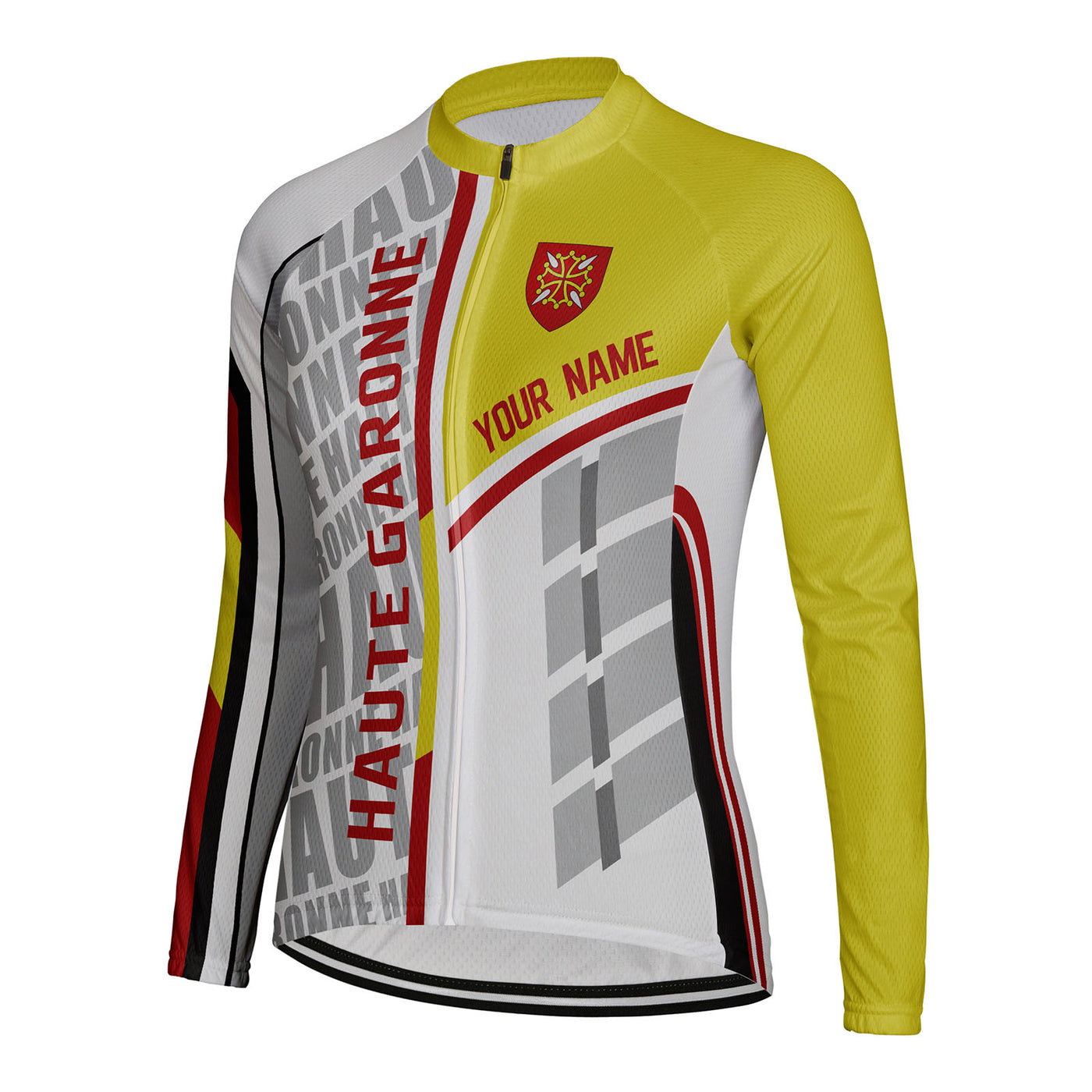 Personalized Haute Garonne Women's Winter Thermal Fleece Cycling Jersey Long Sleeve