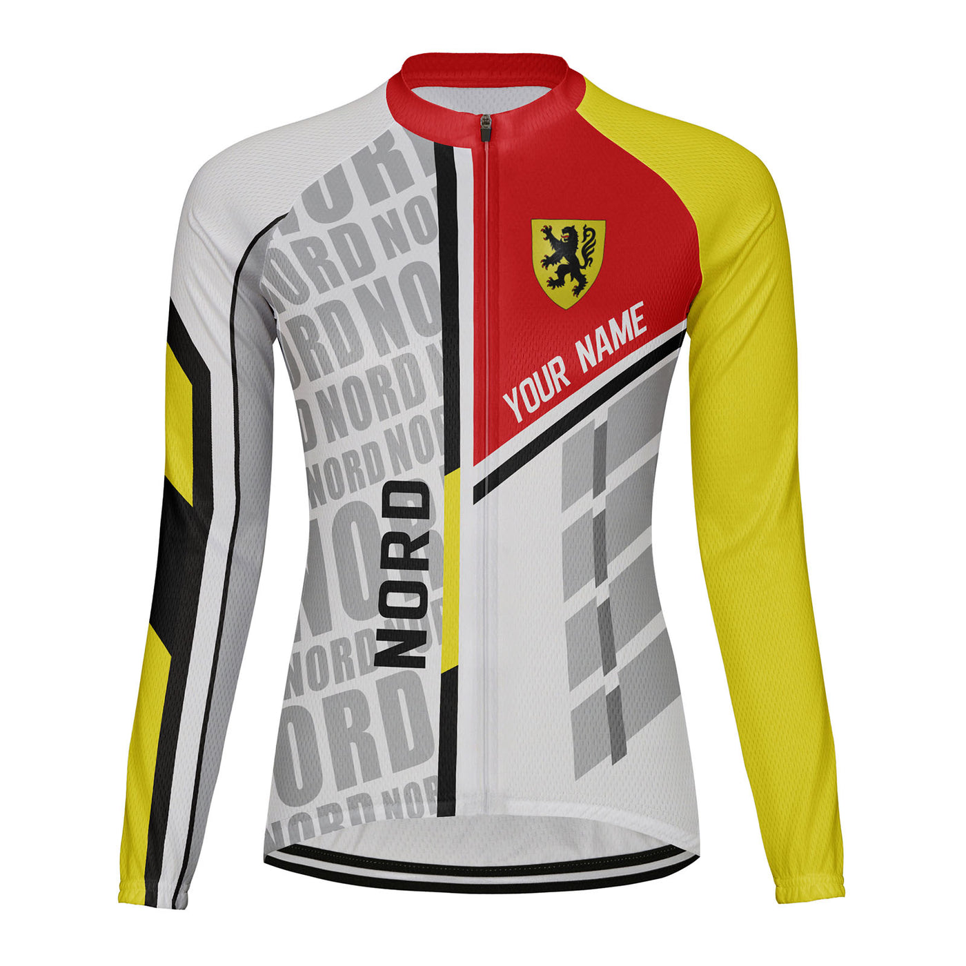 Personalized Nord Women's Winter Thermal Fleece Cycling Jersey Long Sleeve