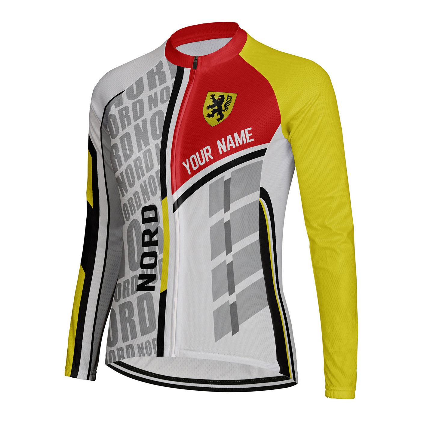 Personalized Nord Women's Winter Thermal Fleece Cycling Jersey Long Sleeve