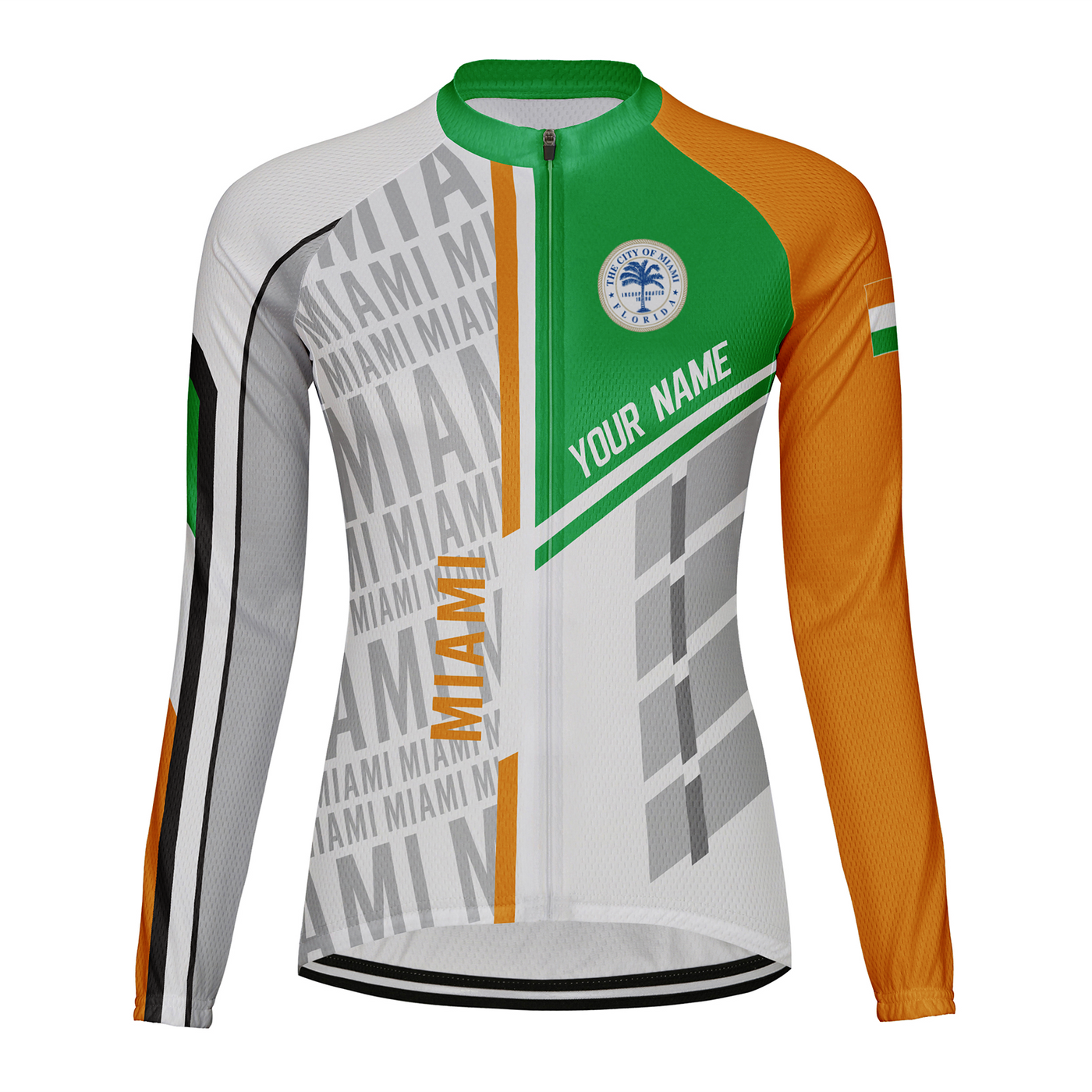Customized Miami Women's Cycling Jersey Long Sleeve