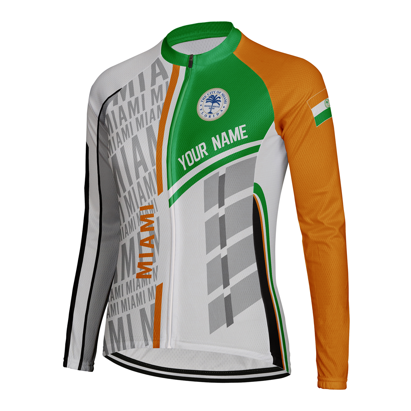 Customized Miami Women's Cycling Jersey Long Sleeve