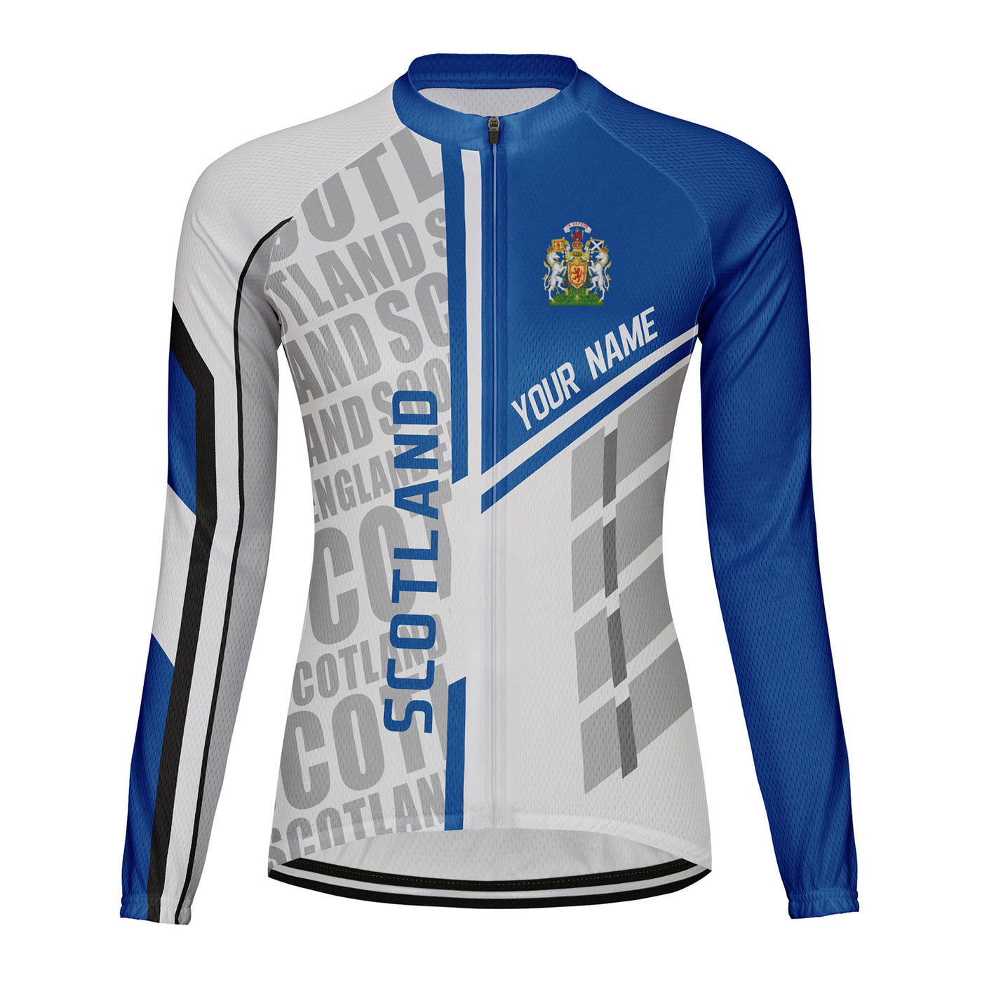 Personalized Scotland Women's Winter Thermal Fleece Cycling Jersey Long Sleeve