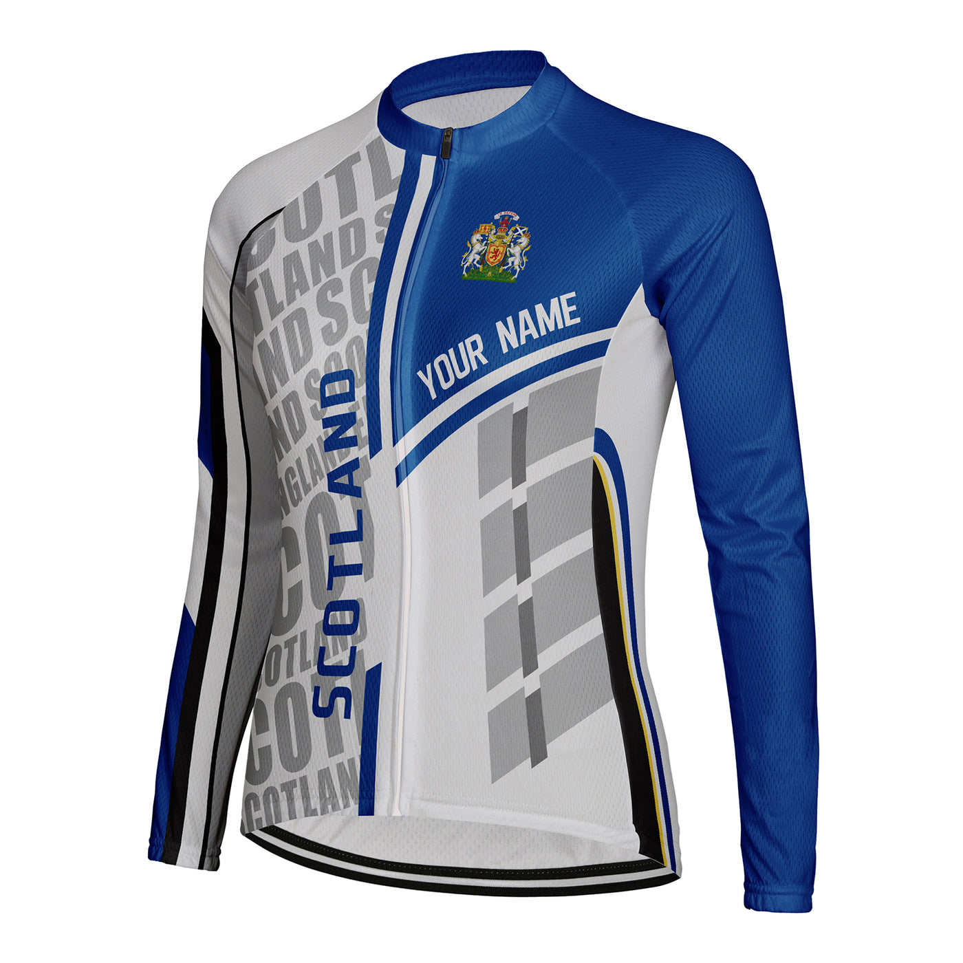 Personalized Scotland Women's Winter Thermal Fleece Cycling Jersey Long Sleeve