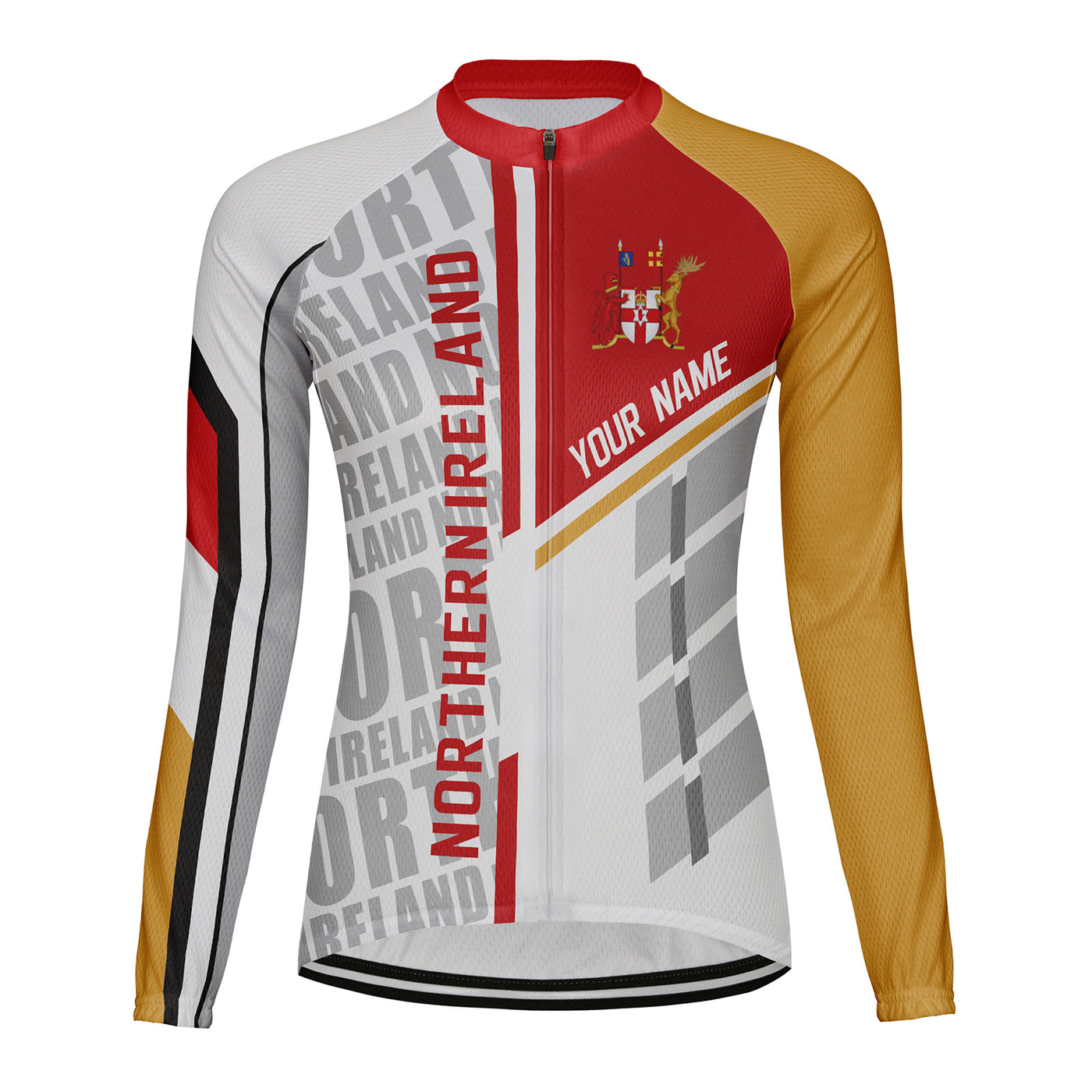 Personalize Northern Ireland Women's Cycling Jersey Long Sleeve