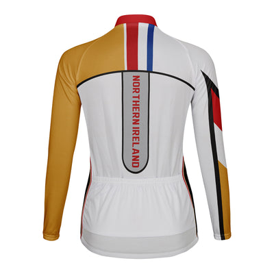 Personalized Northern Ireland Women's Winter Thermal Fleece Cycling Jersey Long Sleeve