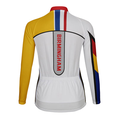 Personalized Birmingham Women's Winter Thermal Fleece Cycling Jersey Long Sleeve