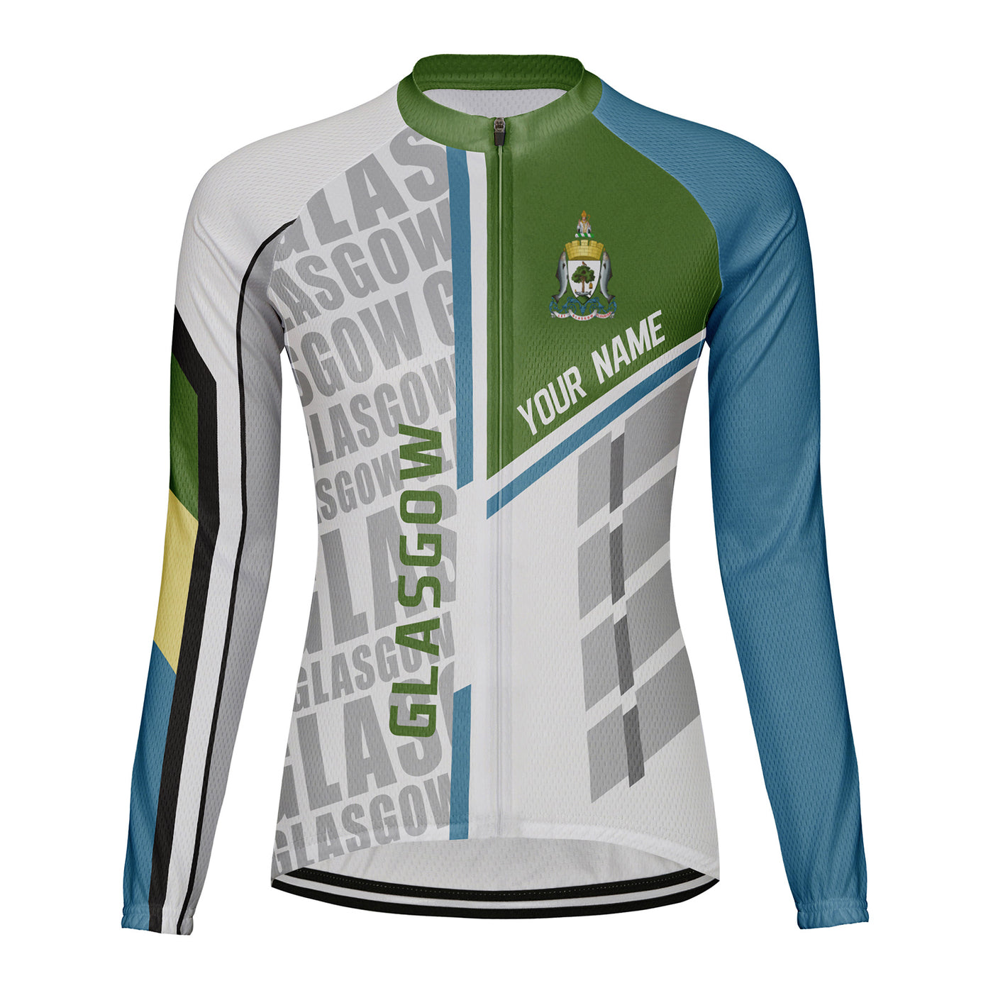Personalize Glasgow Women's Cycling Jersey Long Sleeve