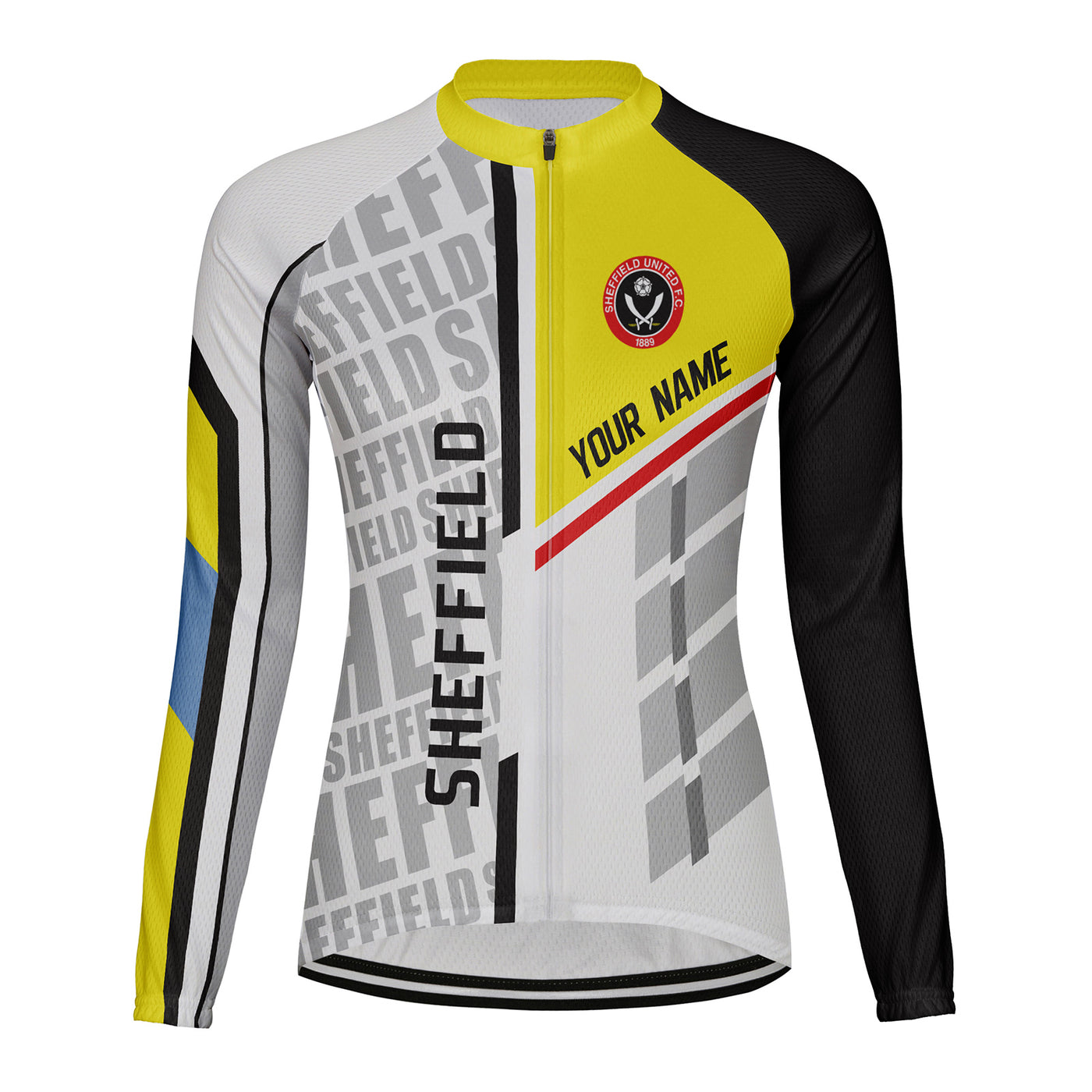 Personalized Sheffield Women's Winter Thermal Fleece Cycling Jersey Long Sleeve