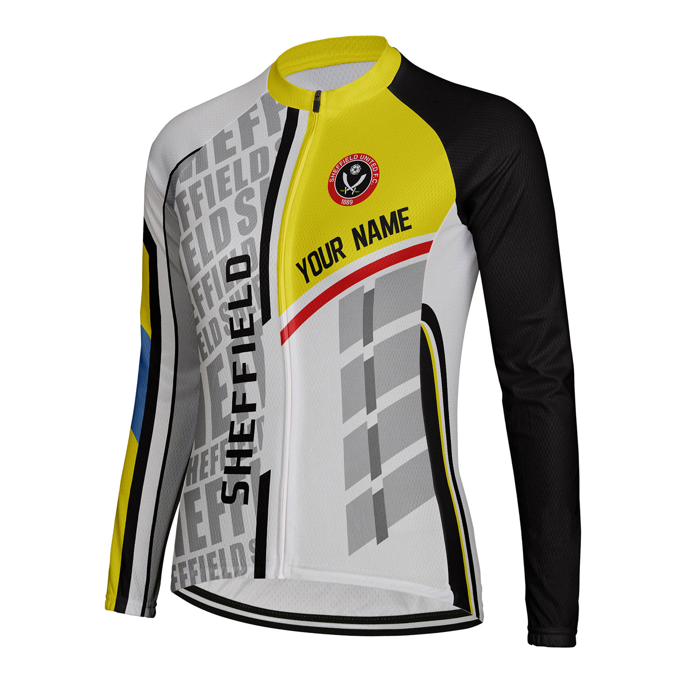 Personalized Sheffield Women's Winter Thermal Fleece Cycling Jersey Long Sleeve