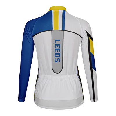 Personalized Leeds Women's Winter Thermal Fleece Cycling Jersey Long Sleeve