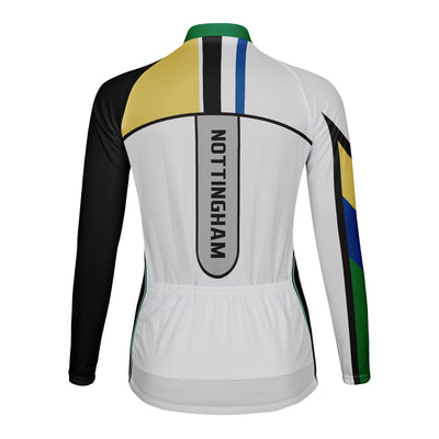 Personalized Nottingham Women's Winter Thermal Fleece Cycling Jersey Long Sleeve