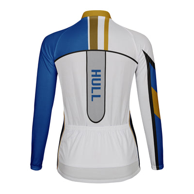 Personalized Hull Women's Winter Thermal Fleece Cycling Jersey Long Sleeve